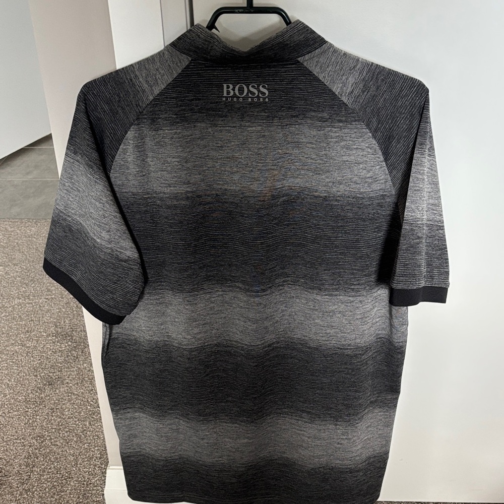 Hugo Boss Men's Ombre Black & Gray Polo - Picture 4 of 4